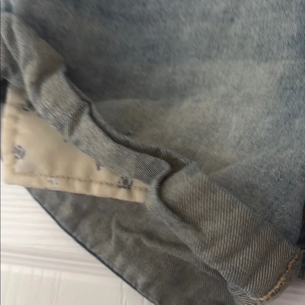 Anthropologie Blue High-Waisted Jean Shorts - Picture 4 of 7
